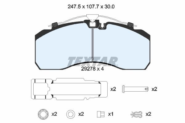 TEXTAR Brake pad kit 2927802