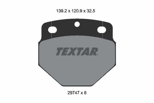 TEXTAR Brake pad kit 2974703