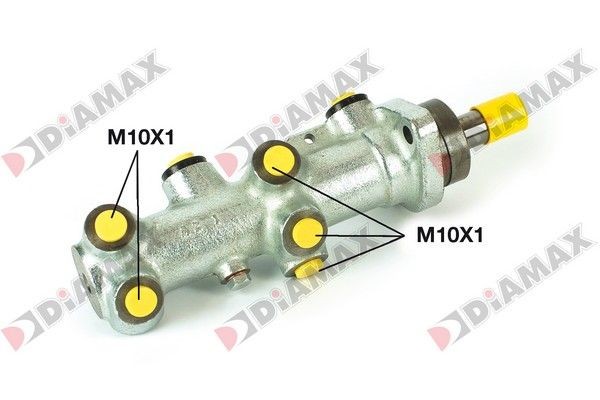 Brake master cylinder DIAMAX Piston Ø: 22,2 mm, Grey Cast Iron, 10 X 1 (5) - N04033