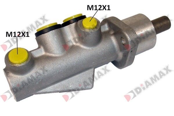 Brake master cylinder DIAMAX Piston Ø: 22,2 mm, Aluminium, 10 X 1 (1), 12 x 1 (1) - N04039