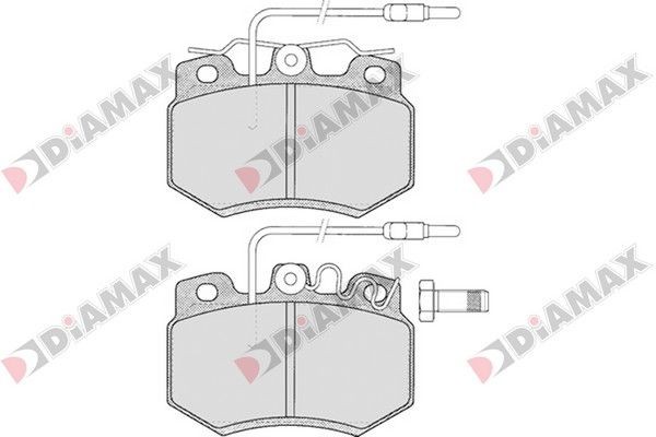 Set of brake pads DIAMAX with bolts/screws - N09174