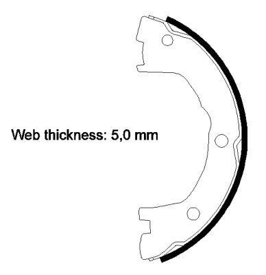 91059000 TEXTAR Parking brake shoes IVECO without handbrake lever
