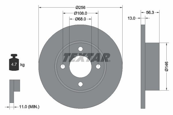 Audi 80 Disc brakes 1320388 TEXTAR 92057800 online buy