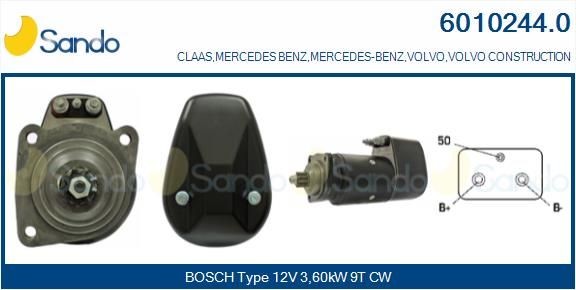 6010244.0 SANDO Anlasser für MERCEDES-BENZ online bestellen