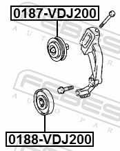 0187VDJ200 Tensioner pulley, v-ribbed belt FEBEST 0187-VDJ200 review and test