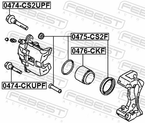 0474CS2UPF Brake caliper bolt FEBEST 0474-CS2UPF review and test