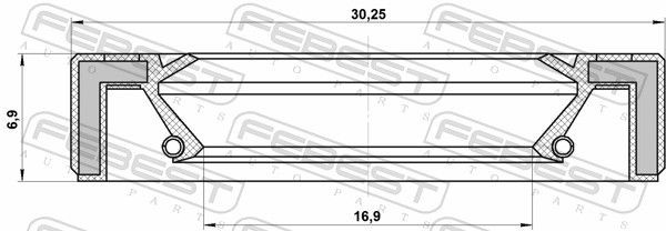 95GAY18300707R Seal, oil pump FEBEST 95GAY-18300707R review and test