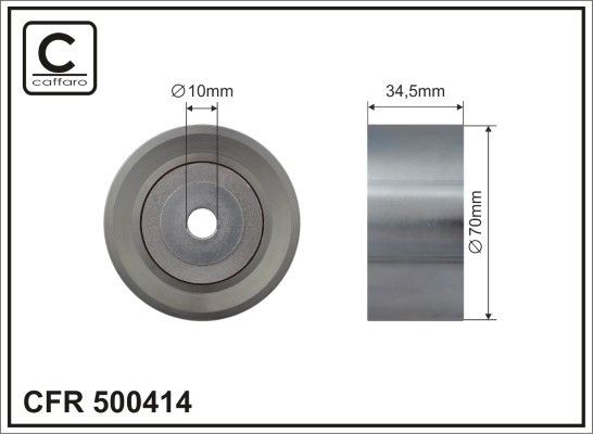 CAFFARO 500414 Deflection / Guide Pulley, v-ribbed belt 472 202 09 19