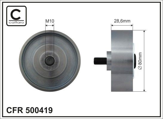 500419 Deflection / Guide Pulley, v-ribbed belt 500419 CAFFARO