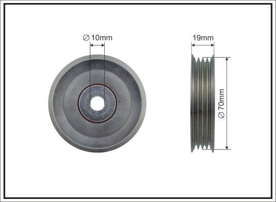 CAFFARO Ø: 70mm Deflection / Guide Pulley, v-ribbed belt 500426 buy