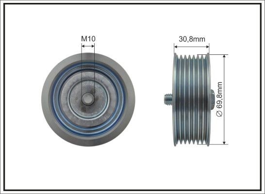 CAFFARO Ø: 70mm Deflection / Guide Pulley, v-ribbed belt 500429 buy