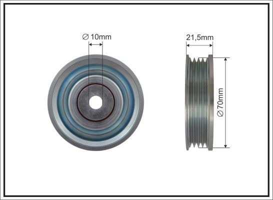 CAFFARO Ø: 70mm Deflection / Guide Pulley, v-ribbed belt 500433 buy