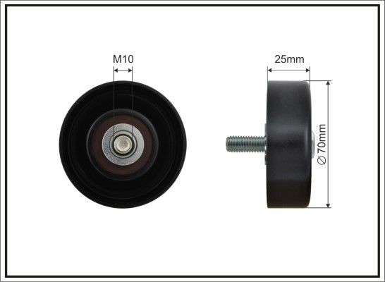 CAFFARO 500451 Deflection / Guide Pulley, v-ribbed belt