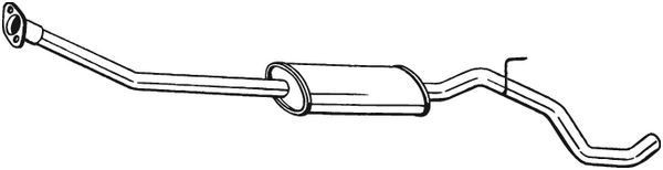 BOSAL 286-277 Middle silencer NISSAN NOTE 2005 in original quality
