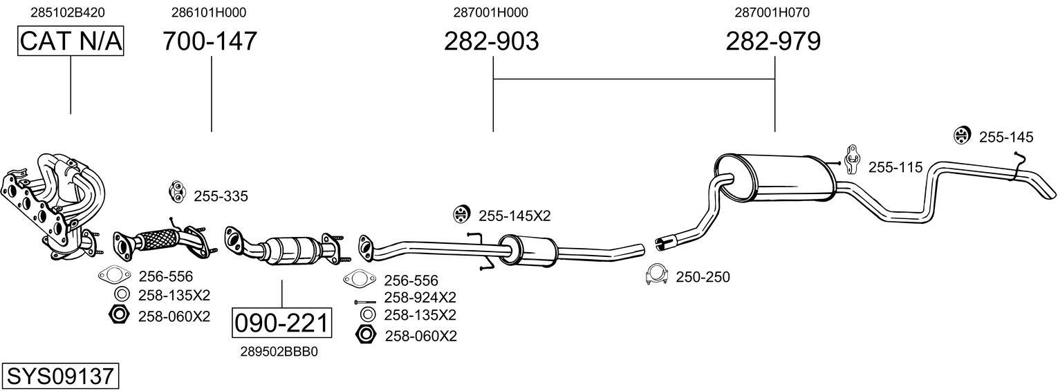 BOSAL Exhaust pipes VW Passat B2 Hatchback (32B) new 832-275