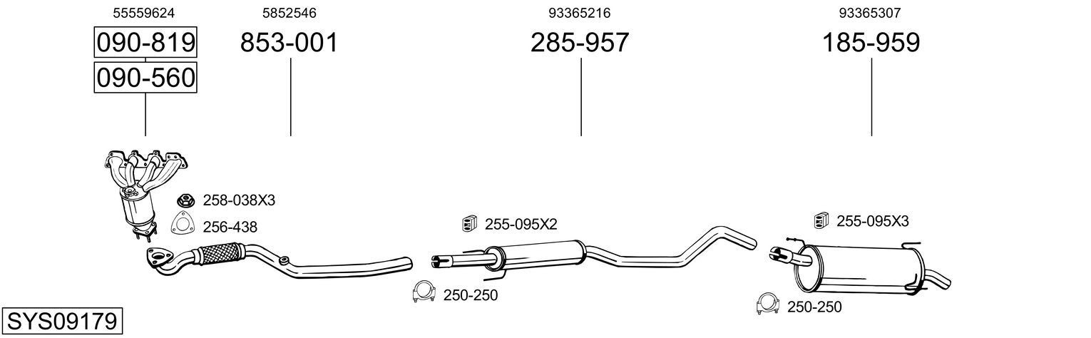 Land Rover DEFENDER Exhaust Pipe BOSAL 851-365 cheap