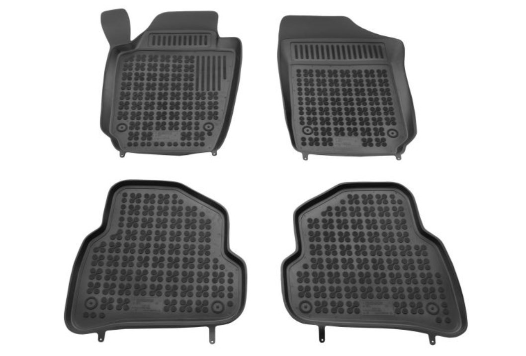 REZAW PLAST 200110 Floor mats Rubber, Front and Rear, Quantity: 4, black, Tailored