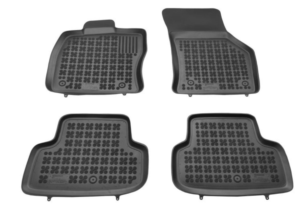 REZAW PLAST 200117 Floor mats Rubber, Front and Rear, Quantity: 4, black, Tailored