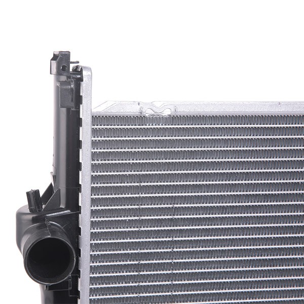 RIDEX 470R0812 Engine radiator Aluminium, for vehicles with/without air conditioning, Manual-/optional automatic transmission, Brazed cooling fins