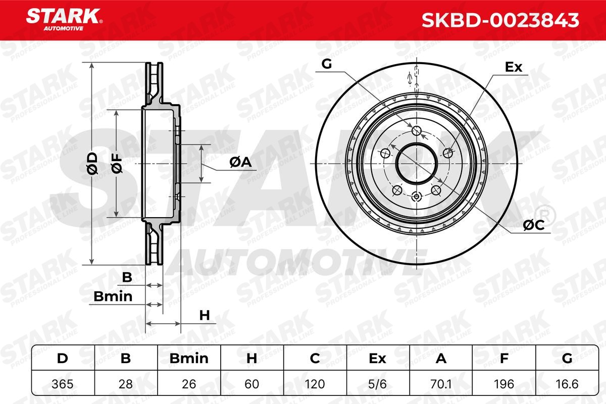 OEM-quality STARK SKBD-0023843 Brake rotor