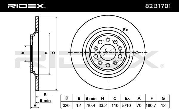 82B1701 Brake disc RIDEX 82B1701 review and test