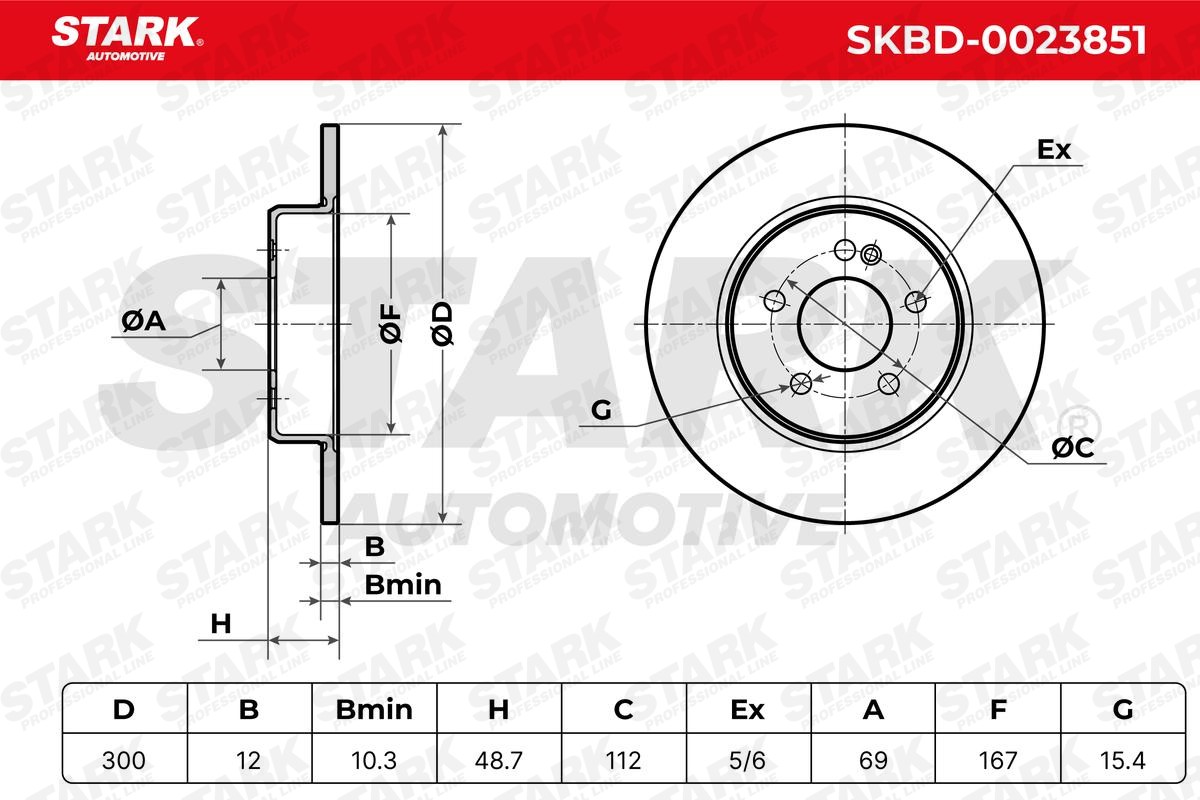 OEM-quality STARK SKBD-0023851 Brake rotor