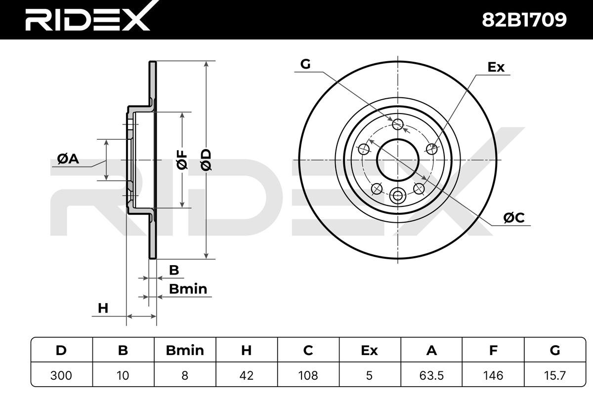 82B1709 Scheibenbremsen RIDEX in Original Qualität