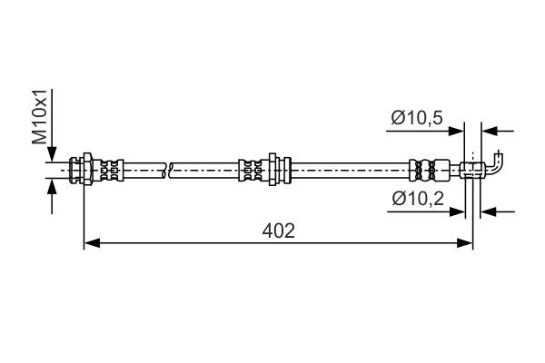BH1936 BOSCH 402 mm, 10,2 mm Length: 402mm, Internal Thread 1: M10x1mm Brake line 1 987 481 A46 buy