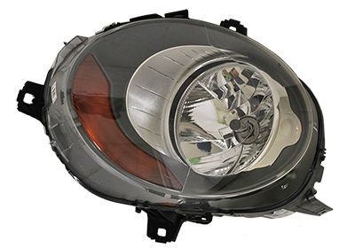 VAN WEZEL 0518961 Headlight Left, H4, yellow, for right-hand traffic, with motor for headlamp levelling, P43t