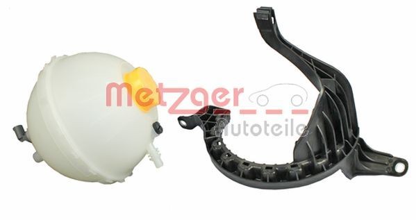 METZGER 2140204 Coolant expansion tank with coolant level sensor, without lid, with holding frame