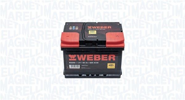 W60RB MAGNETI MARELLI WEBER 12V 60Ah 540A B13 Maintenance free, with handles, without fill gauge Cold-test Current, EN: 540A, Voltage: 12V Starter battery 067060600001 buy