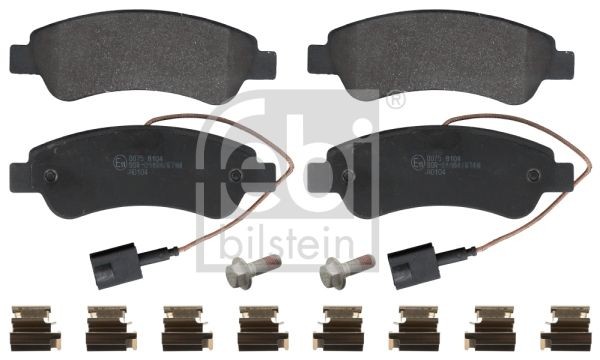 D1490-9017 FEBI BILSTEIN Rear Axle, incl. wear warning contact, with anti-squeak plate, with brake caliper screws, with fastening material Width: 48,9mm, Thickness 1: 18,2mm Brake pads 16956 buy