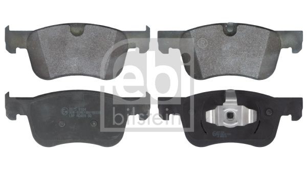 16957 Set of brake pads 16957 FEBI BILSTEIN Front Axle, prepared for wear indicator, with piston clip