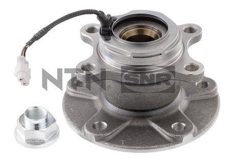 SNR R177.57 Wheel bearing kit Rear Axle Right, Right Rear, with rubber mount