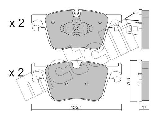 Fiat DOBLO Set of brake pads 13476439 METELLI 22-0985-1 online buy