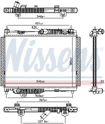OEM-quality NISSENS 606662 Engine radiator