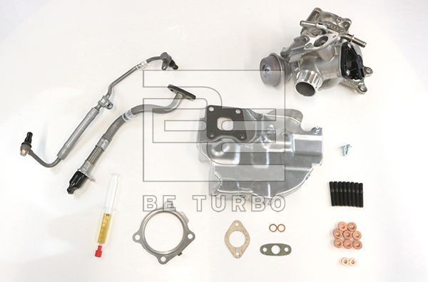 BE TURBO Exhaust Turbocharger, with oil supply line, with oil drain line, with attachment material, >> BE TURBOLADER SUPERKIT << Turbo 129506SK1 buy