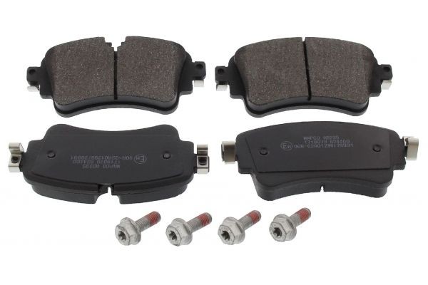 6690 MAPCO Brake pad set AUDI Rear Axle, prepared for wear indicator, with accessories