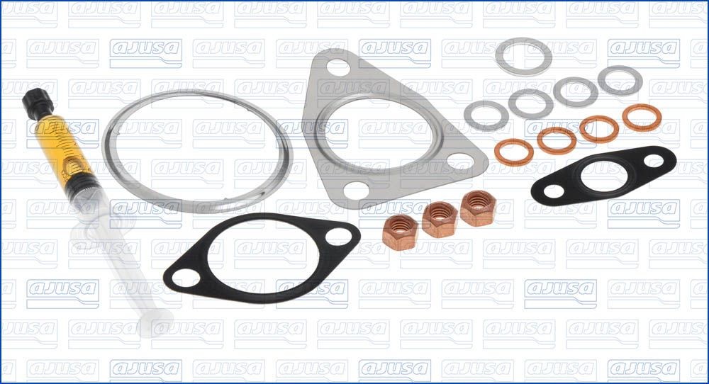 JTC12056 AJUSA Turbocharger gasket OPEL syringe with oil, with gaskets/seals