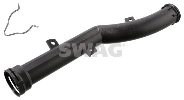 SWAG 11 10 3135 Coolant Tube with retaining strap, with bracket, with seal ring