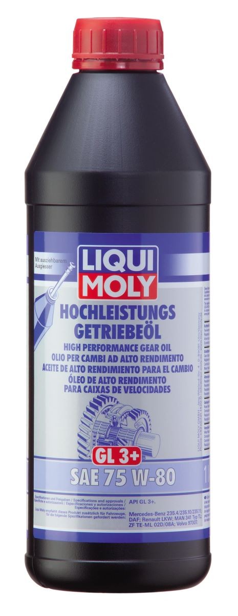 LIQUI MOLY GL3+ 75W-80, Capacity: 1l API GL3+, MAN 341 E3, MAN 341 Z3, Volvo 97305, ZF TE-ML 02D, ZF TE-ML 08, for manual transmission, Differential Gear, for transfer case Transmission oil 20464 buy