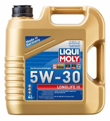 LIQUI MOLY Longlife III 20821 Engine oil 5W-30, 4l