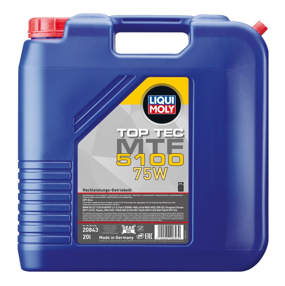 LIQUI MOLY 20843 Gearbox oil and transmission oil SKODA SCALA 2019 in original quality