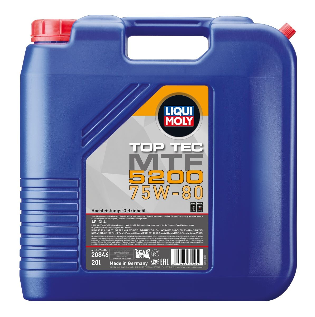 LIQUI MOLY Top Tec MTF 5200 20846 Gearbox oil and transmission oil Mercedes Sprinter 907 317 CDI RWD 170 hp Diesel 2020 price