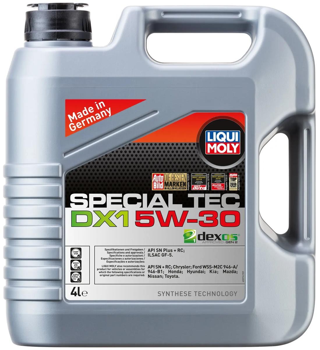 LIQUI MOLY Special Tec, DX1 20968 Engine oil 5W-30, 4l