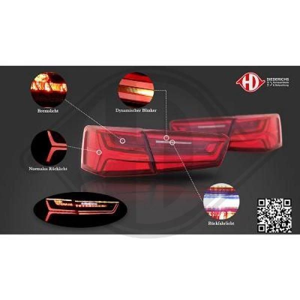 DIEDERICHS Tail light left and right AUDI A6 C7 Saloon (4G2, 4GC) new 1028485
