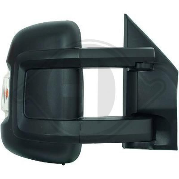 3484524 DIEDERICHS Side mirror ROVER Right, Grained, Long mirror arm, Convex, for electric mirror adjustment, Heatable, Complete Mirror, Heatable blind spot mirror