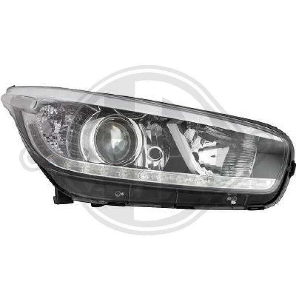 DIEDERICHS 6554082 Headlight Right, H7/H7, with daytime running light (LED), with motor for headlamp levelling