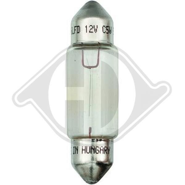 DIEDERICHS LID10121 Bulb, licence plate light 12V 5W, 40 mm, C5W, SV8.5-8