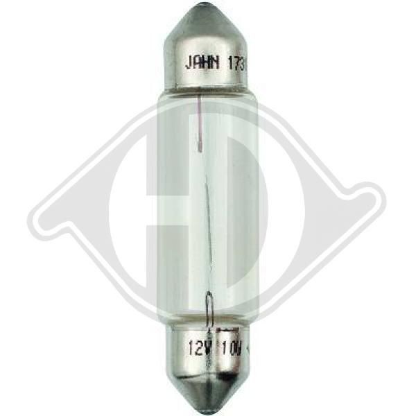 DIEDERICHS LID10122 Bulb, licence plate light 12V 10W, 41 mm, Festoon lamp, SV8.5-8